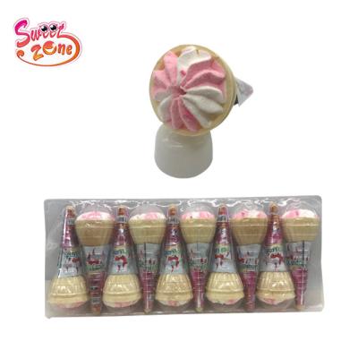 China Ice Cream Cone Full Size Crispy Marshmallow Soft Cotton Candy for sale