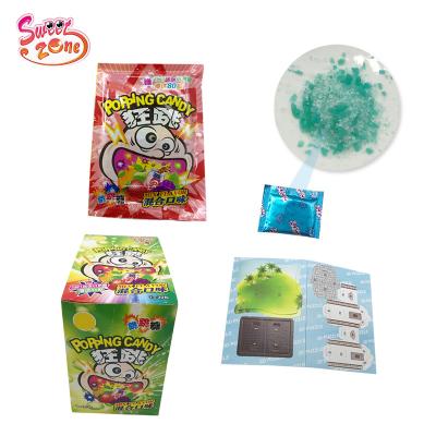 China Natural Surprise Bag Popping Candy And Mini Huts Paper Card for sale