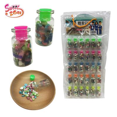 China Colorful Glucose Stone Shaped Glucose Drift Candy Bottle Candy for sale