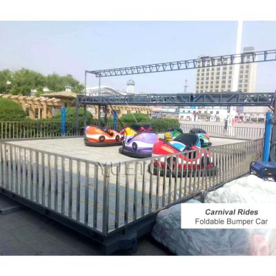 China Outdoor Attraction Commercial Portable Mobile Carnival Games Grade Ground Grid Floor Electric Bumper Car With Trailer Mounted YT-BCP01 for sale