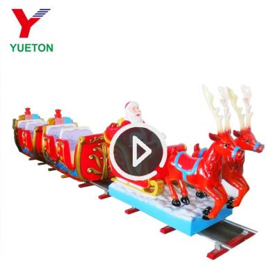 China Amusement Park Yueton Amusement Rides Outdoor Electric Christmas Track Train Ride for sale