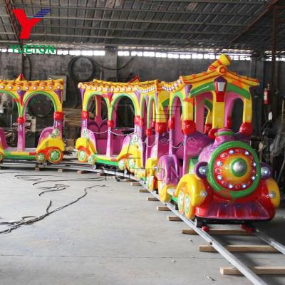 China Amusement Park Commercial Kids Electric Train Ride On Train Track for sale