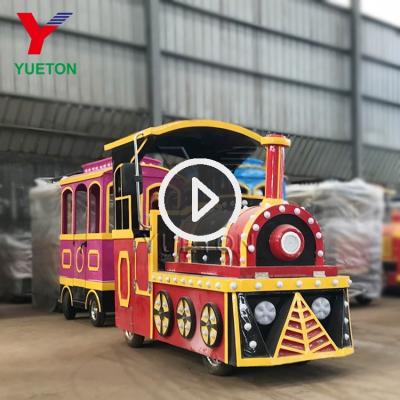 China Amusement Park New Product Electric Cartoon Thomas Mini Trackless Train Antique Toy Set Train Ride for sale