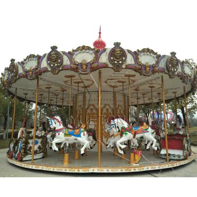 China FRP+steel Structure China Attractions Outdoor Luxury Christmas Amusement Park Rides Merry Go Round Carousel For Kids for sale