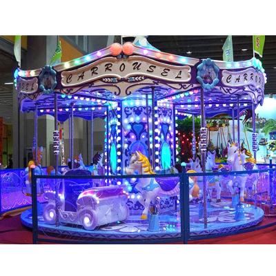 China 2021 Factory Price Theme Park Luxury Carousel Ride 16 Seats Carousel Amusement Park for sale