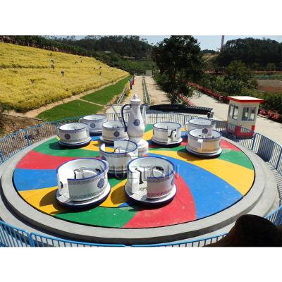 China FRP+Stainless Steel Fairground Kids Playground Amusement Spin Mechanical Coffee Tea Cup Rides for sale