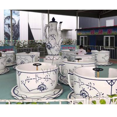 China Metal Amusement Park Equipment Une Attraction Vending Fairground Teacup Rides On Sale for sale