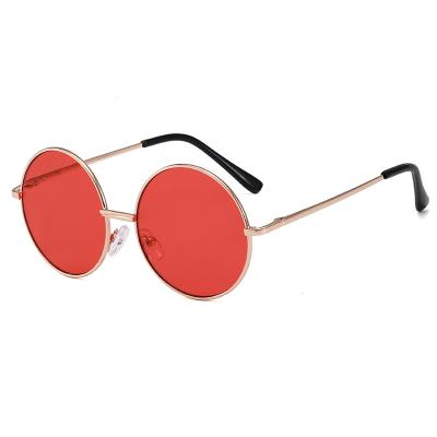 China Fashion sunglasses shape children's sunglasses metal frame around simple sunshade retro UV400 lenses tend children's glass sunglasses new 2023 for sale