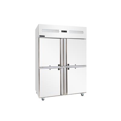 China Single-Temperature Refrigerator Kitchen Freezer Upright Factor Making Keeping Cool 4 Doors Direct Cooling SFTP-120 for sale