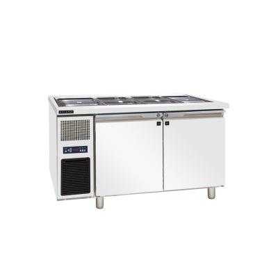 China Removable Single-temperature Salad Fridge Shelf Refrigerator 304 Stainless Steel Food Display Bar Undercounter Commercial Equipment CS-150W for sale