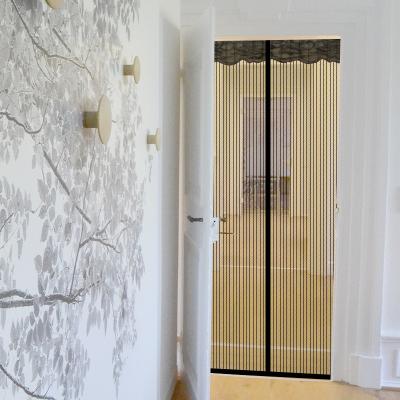 China Automatic Closing China Certified Micro Polyester Screen Door Magnetic Insect Magic Door Curtain for sale