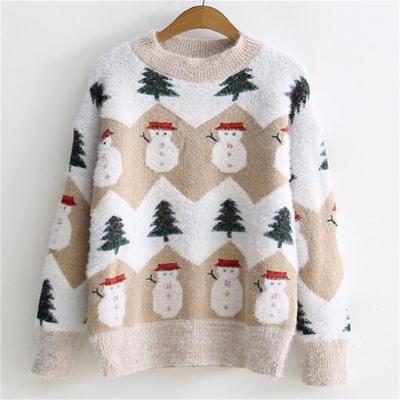 China New Popular Winter Family Christmas Sweater Christmas Tree Snowman QUICK DRY Knit Girl Christmas Clothes for Girls for sale