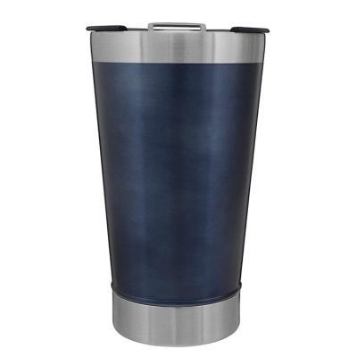 China 500mlInsulated Travel Mug Stainless Steel Wall Mounted Wine Stemless Wine Glass Double Tumbler Cups With Lid for sale