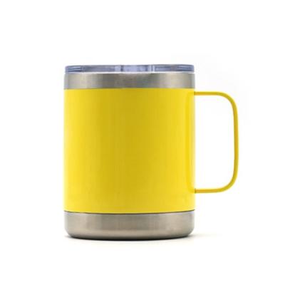 China Viable ON Wall 450ML Double Vacuum Insulated Tumbler With Lid Stainless Steel Coffee Mug With Handle For Outdoor Moving for sale