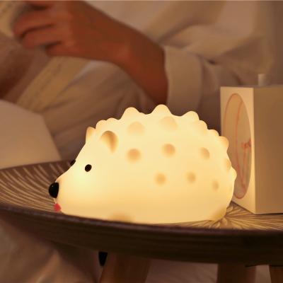 China USB Silicone Cartoon Pat Color Changing Hedgehog Night Light Fill Toy Kids Room Mood Atmosphere Lamp Eco-Friendly Gift for sale