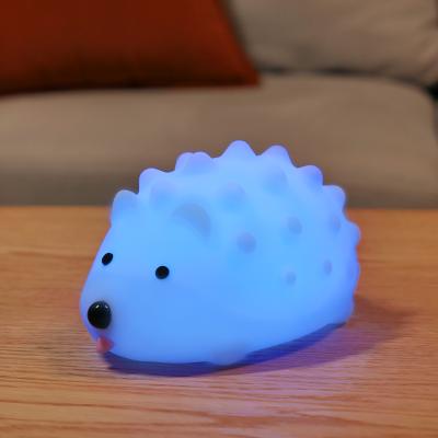 China Changing Light / Music 7 Color Changing 3D Led Night Light Hedgehog For Kids Gift for sale