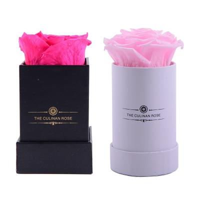 China 100% Real Natural Rose Low MOQ Culinan Single Preserved Rose Flower Packaging Box for sale