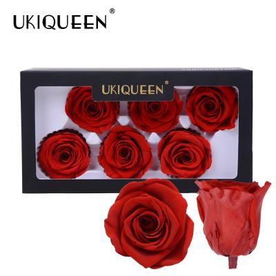 China Direct Selling High Quality 5-6 cm Rose Bud Preserved Flower Eternal From Vlentines Day UKIQUEEN Factory For Box for sale