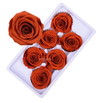 China Yunnan Culinan Factory New Product Handmade Wholesale Vlentines Day Eternal Flower Supply 5-6Cm Festival Gift Long Stem Preserved Roses for sale