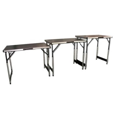 China 1m x3pcs Industrial Size Legs Adjustable Steel Folding Table for sale