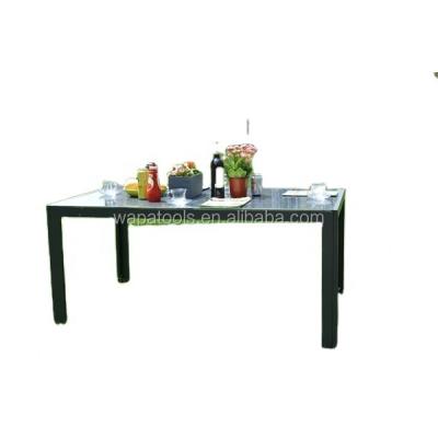 China Outdoor Glass Weather Furniture 1.5m Large Garden Picnic Table for sale