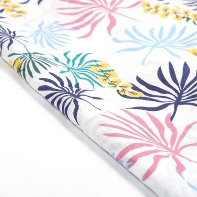 China Custom Dress Printing 100% Viscous Rayon China Plain Flower China Leaf Textile Garment Home Challie Fabric for sale