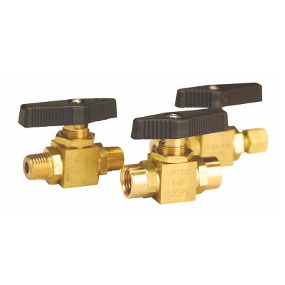 China General Ball Valve Straight Panel Mount Brass Body, PTFE Ball Seats, Selector Valve Instrument Valve for sale