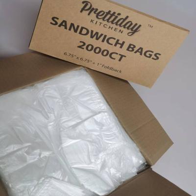 China Traditional plastic sandwich bags 6.75