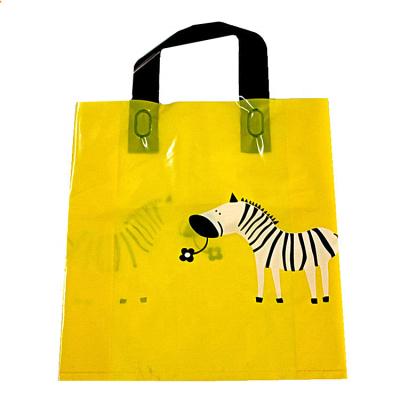 China Recyclable Custom Logo Shopping Plastic Bag With Handle Reusable Foldable Plastic Clothing Packaging Bags for sale