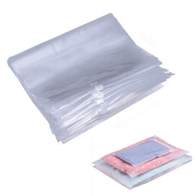 China Supplier Sealed Transparent Recyclable Clothing Zipper Bag Plastic Shopping Tote Bag Recyclable for sale