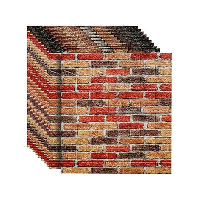 China Eco-Friendly Home Self-adhesive Interior Decor Sticker Foam XPE Brick 3D Brick Waterproof Wallpaper for sale