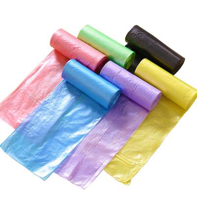 China Colorful Disposable Vendor Garbage Bag Kitchen Waste Packaging Plastic Bag Disposable Garbage Bag On Roll for sale