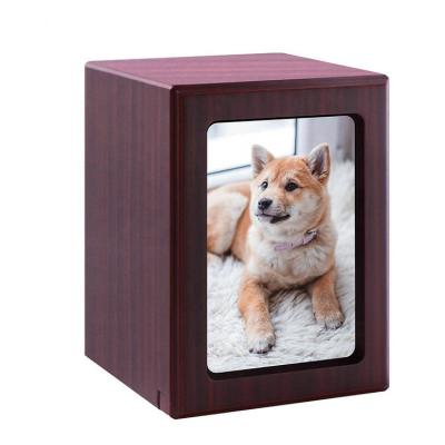 China Stored Custom Free Pet Wooden Caskets Memorial Coffin Dog Cat Dog Cat Cremation Pet Urns Wholesale for sale