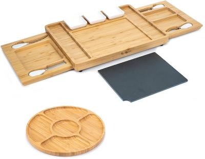 China Large Charcuterie Board Sustainable Cheese Tray Board Bamboo Cheese Board Supplier for sale