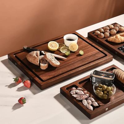 China Double Sided Serving Board Tray Cutting Board Premium Viable Custom Magnetic Meat Charcuterie Cheese for sale