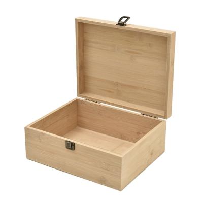 China Handmade Large Size Outdoor Wooden Jewelry Box For Ring/Gift Storage Box With Wooden Lid for sale