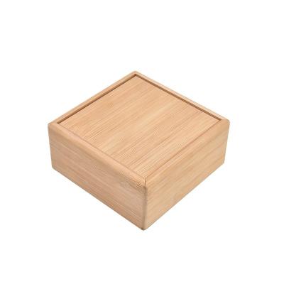 China Handmade Wholesale Custom Logo Strap Wood Sliding Lid Wooden Storage Gift Box With Lid for sale