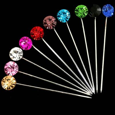 China Breathable wholesale classic hijab pins cheap crystal muslim lady shawls hijab brooches accessories for sale