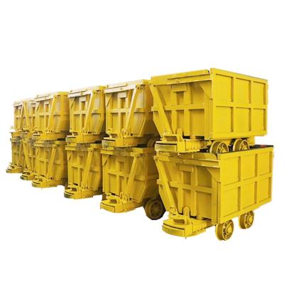 China energy & KC2-6A Mining Coal Mining Side-Dump Cart With Hopper Coal Mine Car Curved Rail Dumping Mine Cart for sale