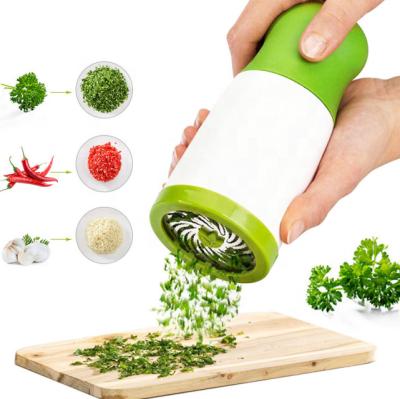 China Viable Herb Grinder Spice Mill Parsley Chopper Vegetable Cutter Garlic Coriander Spice Grinder Kitchen Accessories for sale