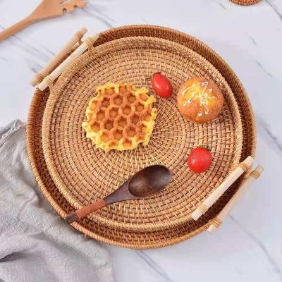 China Biumart New Product Natural Rattan Storage Basket Storage Basket Eco-friendly Handmade Rattan Storage Basket for sale