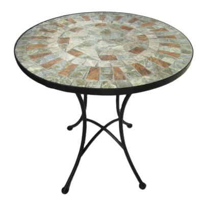 China Modern Antique Luxury Furniture Stone Mosaic /ceramic Round Table Set Garden for sale