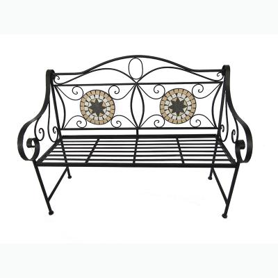 China Patio Bench Mosaic Ceramic Bench Bench Outdoor Metal Garden Bench for sale