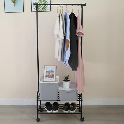 China Minimalist Newart Wheel Swivel Shoe Shelf And Clothe Storage Rack Metal Coat Racks For Home Bedroom for sale