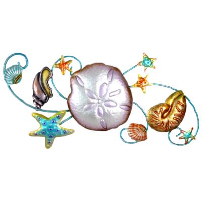 China Newart CLASSIC Nautical Beach Wall Craft Plates Large Decorative Metal Wall Art For Patio Interior for sale