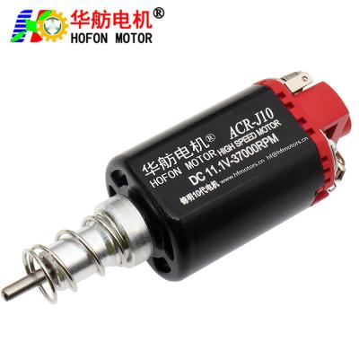 China Hofon HF460SA-11370L Long shaft 11.1V 37000RPM DC Carbon brush Motor for AEG Water Bomb Toy Gun for sale