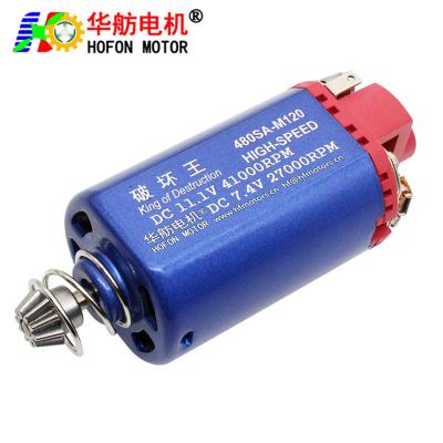 China Hofon HF480SA-M120 Short shaft High Speed 11.1V 41000RPM DC Carbon brush Motor for AEG Gel Blaster Ver.3 Gearbox zu verkaufen