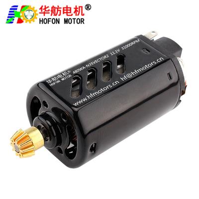 China Hofon HF480WA-N35VESTOR2 Short shaft High Torque 11.1V 31000RPM DC Carbon brush Motor for AEG Gel Blaster Ver.3 Gearbox for sale