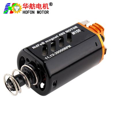 China Hofon HF480WH-8513G Short shaft High Torque 11.1V 39000RPM DC Carbon brush Motor for AEG Gel Blaster Ver.3 Gearbox for sale