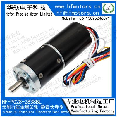 China Low Noise 28mm 11RPM Planetary Gear Motor 12v Brushless for sale